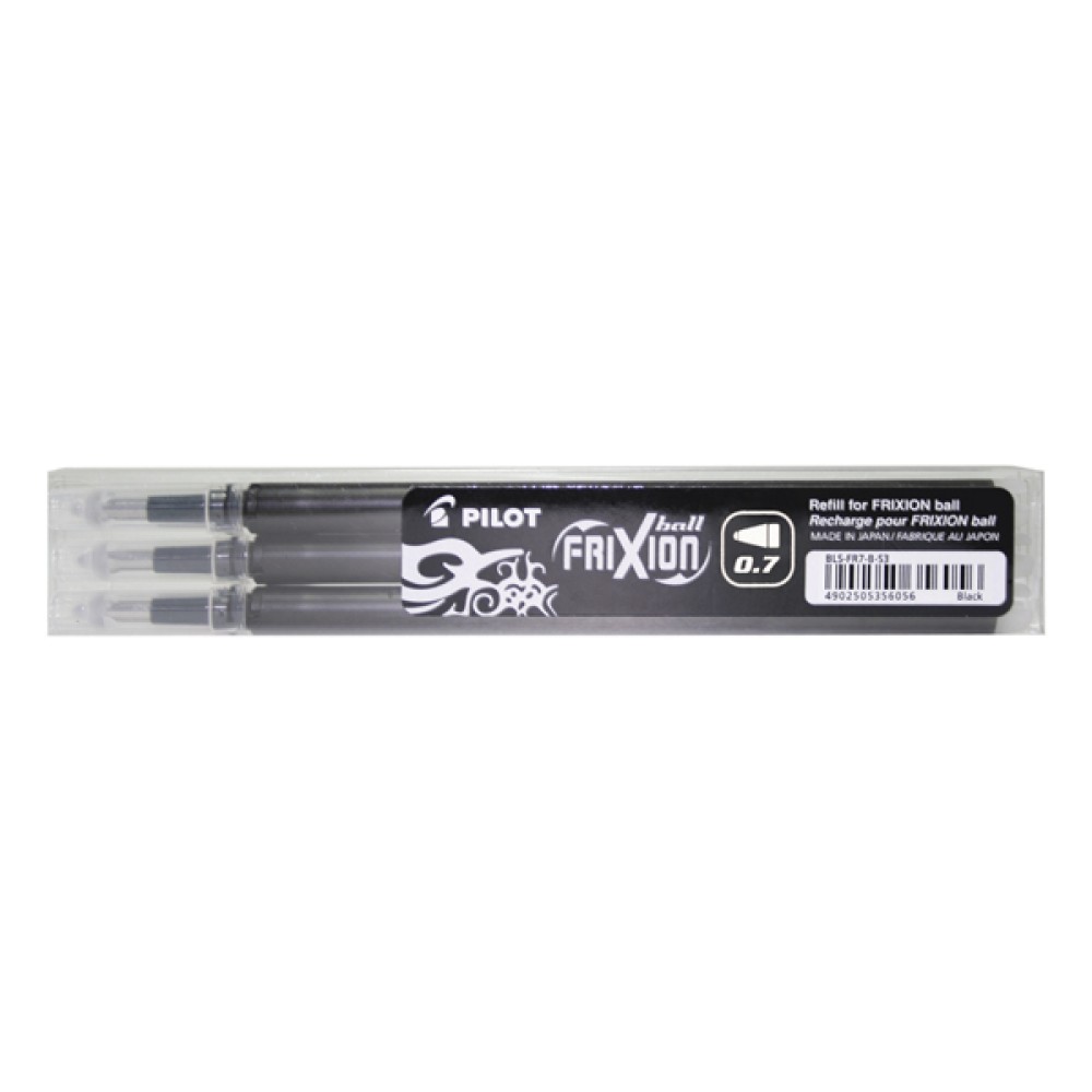 Pilot FriXion Rollerball Pen Refill Medium Black (3 Pack) 075300301