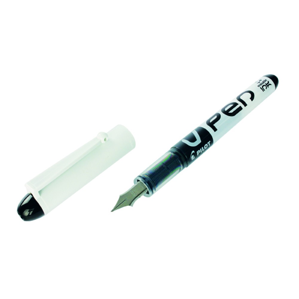 Pilot Black Ink/White Barrel VPen Disposable Fountain Pen (12 Pack) SV4W01