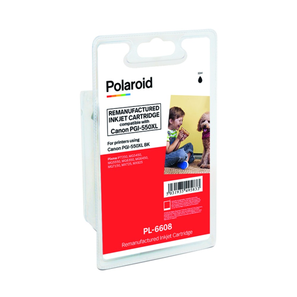 Polaroid Canon PGI-550XL Black Inkjet Cartridge 6431B001-COMP