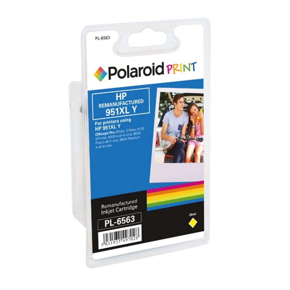 Polaroid HP 951XL Remanufactured Inkjet Cartridge Yellow CN048AE-COMP PL