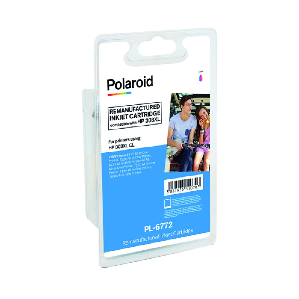 Polaroid HP 303XL Colour Inkjet Cartridge T6N03AE-COMP