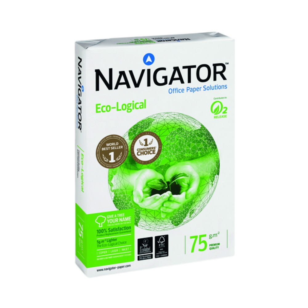 Navigator Eco-Logical A4 Paper 75gm (2500 Pack) NAVA475