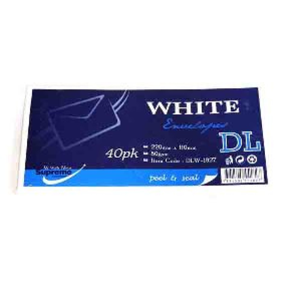 Envelope DL White 50pk (DLW-1827)