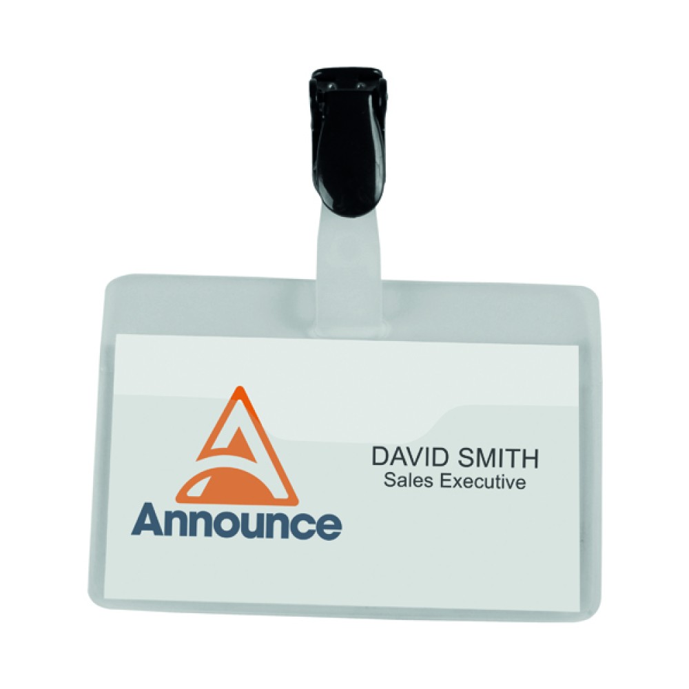 Announce Security Name Badge 60x90mm (25 Pack) PV00922
