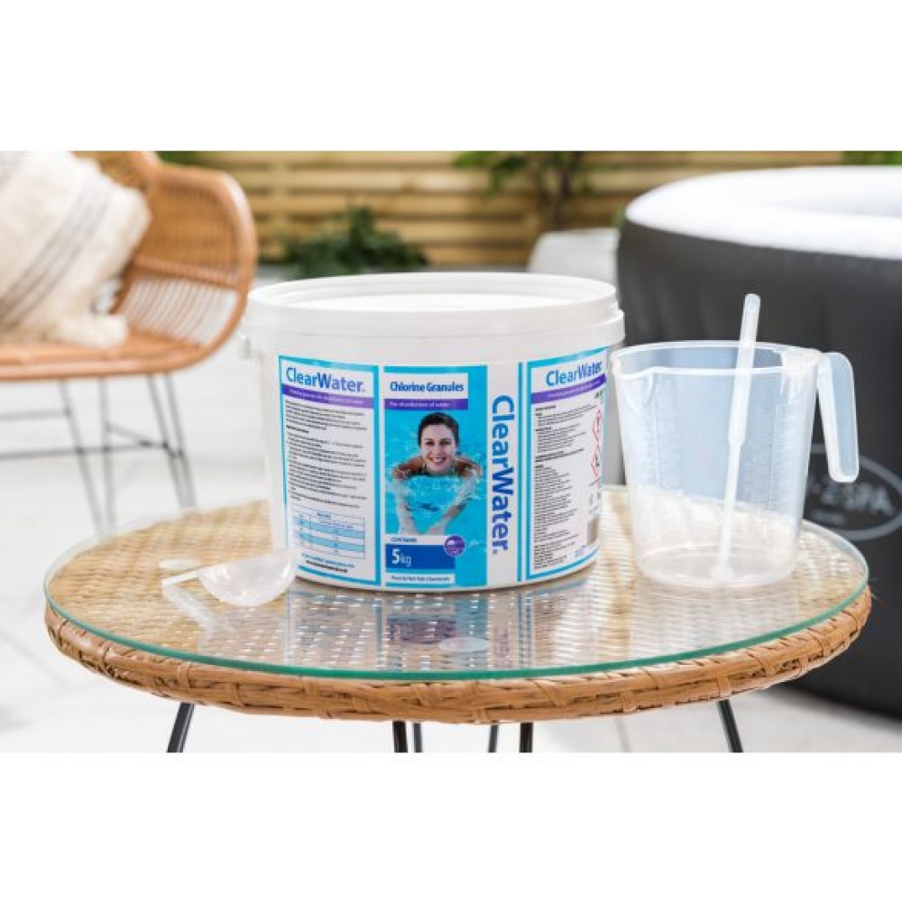 Clearwater 5kg Chlorine Granules Swimming Pool & Spa Water Treatment Lazy-spa