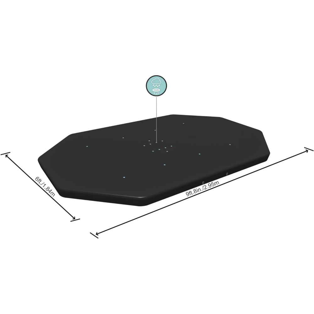 Bestway Flowclear Swimming Pool Cover for Power Steel Oval Pools, 10 ft