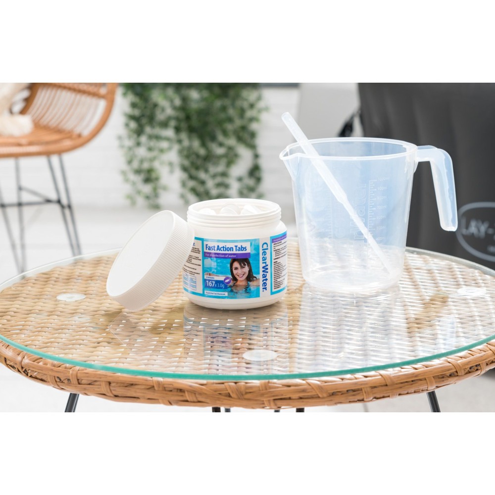 Clearwater CH0022 Fast Action Tabs, Chlorine Tablets for Hot Tub and Pools, Quick Dissolving, 167 Tablets