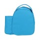 Premto Insulated Lunch Bag with Bottle Compartment - Printer Blue