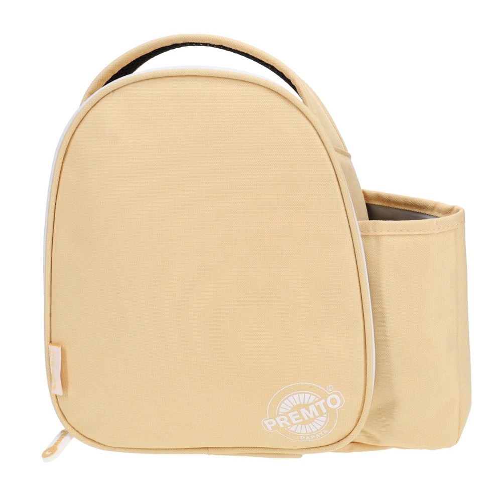 Premto Pastel Insulated Lunch Bag with Bottle Compartment - Papaya