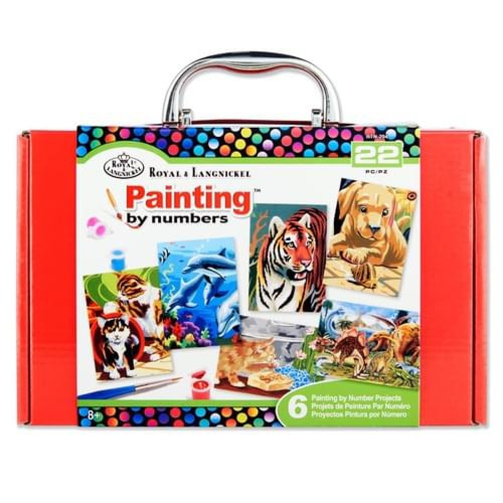 MINI 22pce PAINTING BY NUMBERS BOX SET - RED