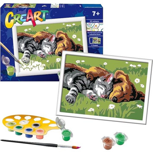 Ravensburger CreArt Paint by Numbers - Sleeping Cats and Dogs