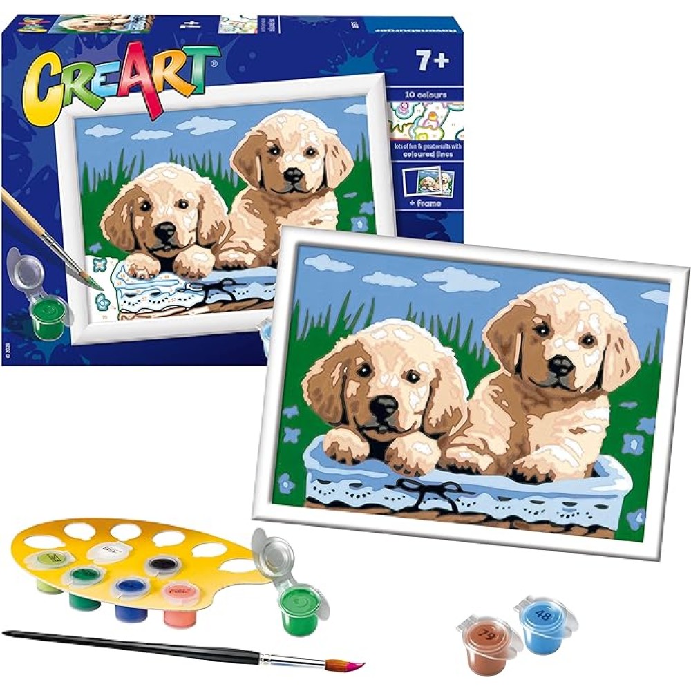 Ravensburger CreArt Paint by Numbers - Cute Puppies