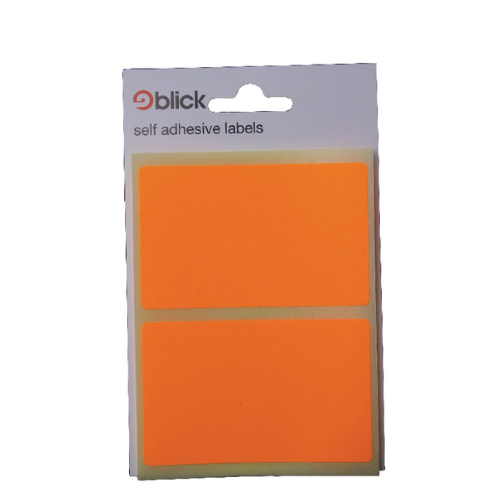 Blick Fluorescent Labels in Bags 50x80mm 8 Per Bag Orange (160 Pack) RS010852