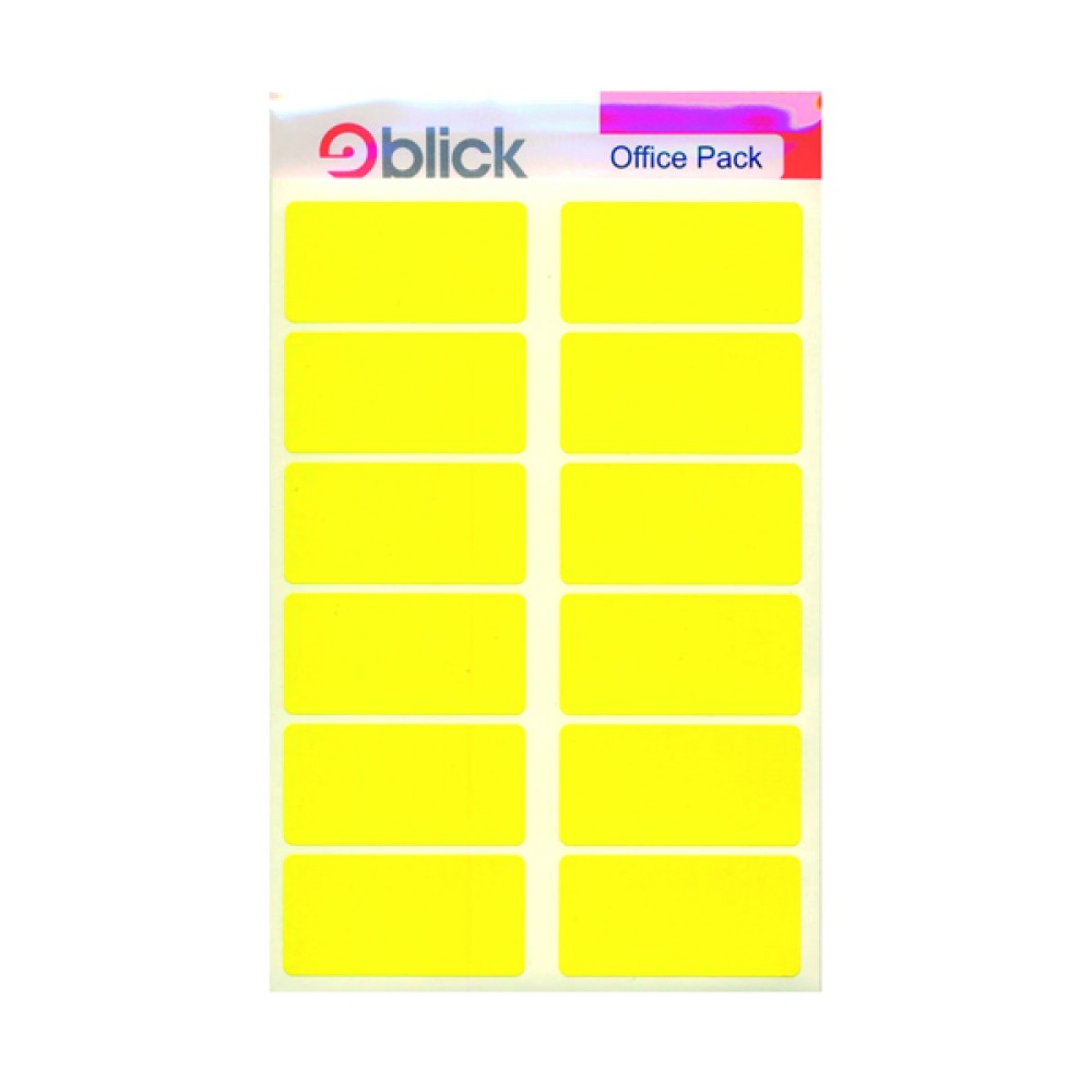 Blick Labels in Office Packs 25mmx50mm Yellow (320 Pack) RS020158