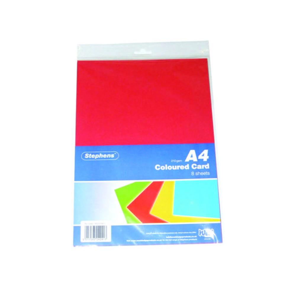 Stephens Assorted Coloured Card (80 Pack) RS242451