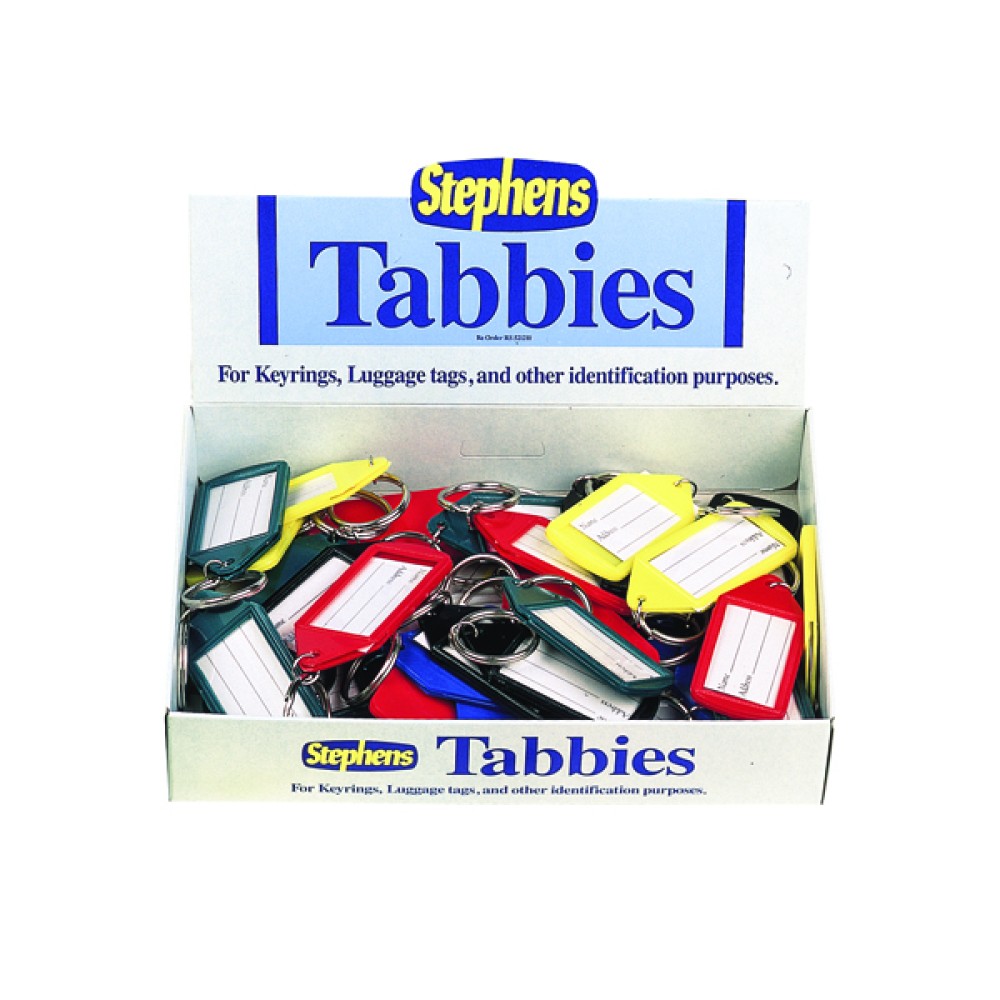 Stephens Assorted Tabbies Keyrings Display (50 Pack) RS521211