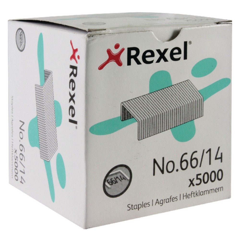 Rexel No. 66 14mm Staples (5000 Pack) 06075