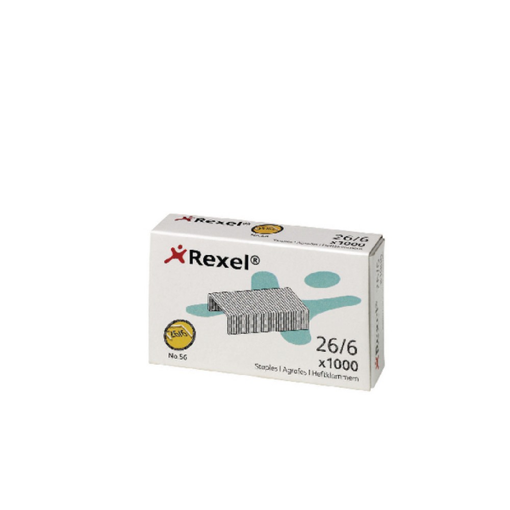 Rexel No. 56 Staples 6mm (1000 Pack) 6131