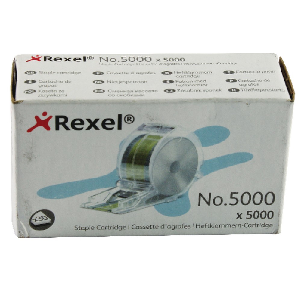 Rexel No. 5000 Staple Cartridge (5000 Pack) 06308