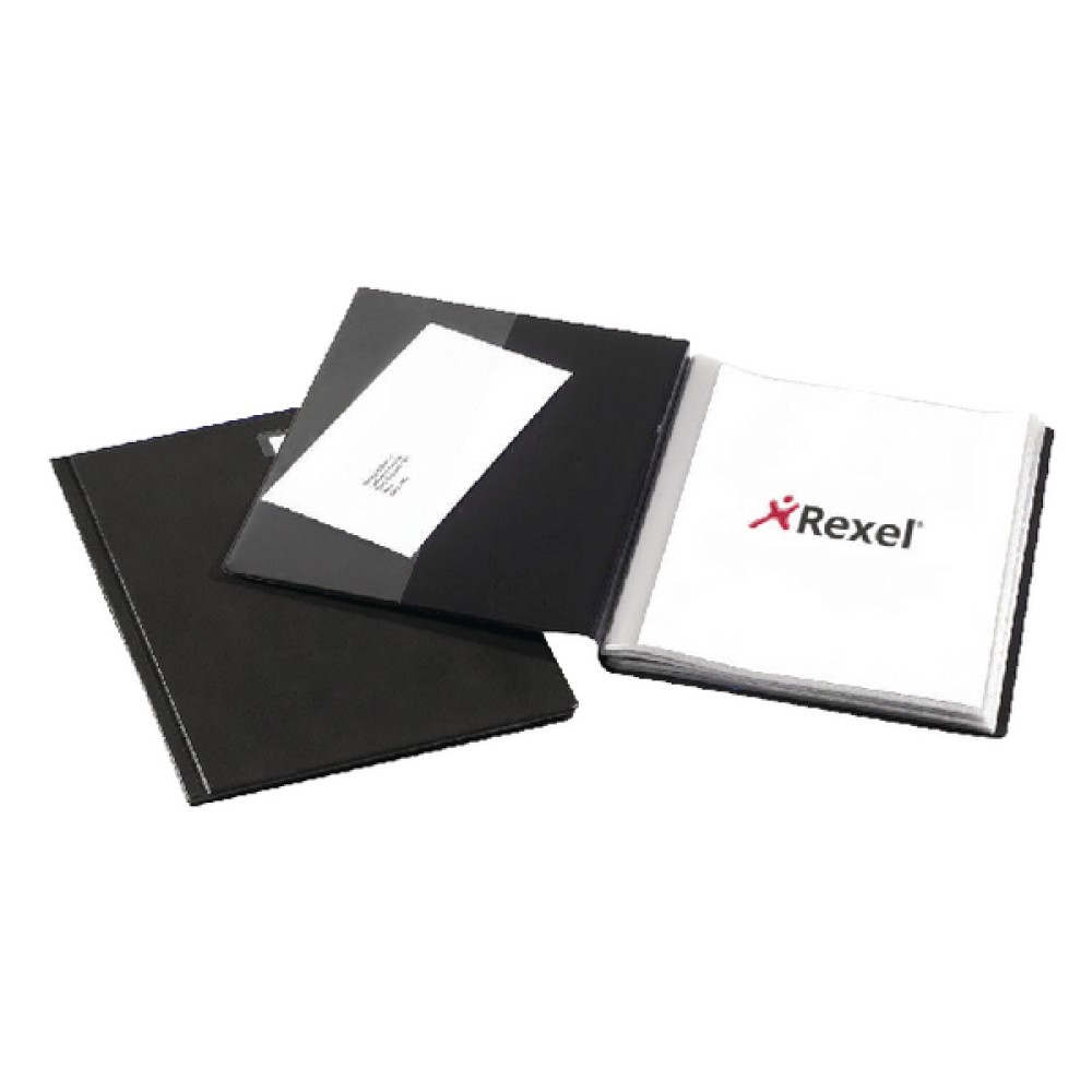 Rexel Nyrex Slimview Display Book 50 Pocket A4 Black 10048BK