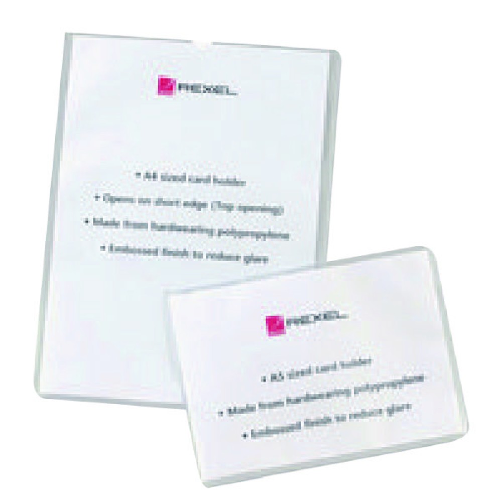Rexel Card Holders Polypropylene A4 Clear (25 Pack) 12092