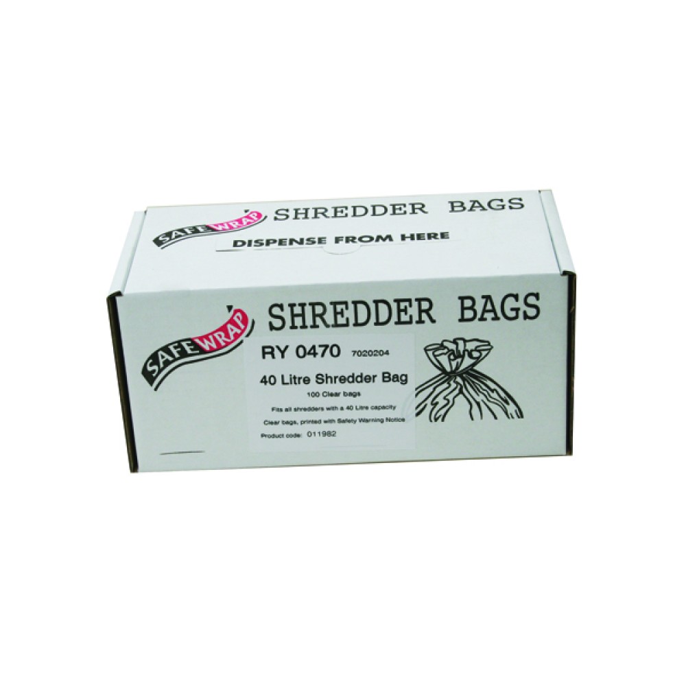 Safewrap Shredder Bag 40 Litre (100 Pack) RY0470