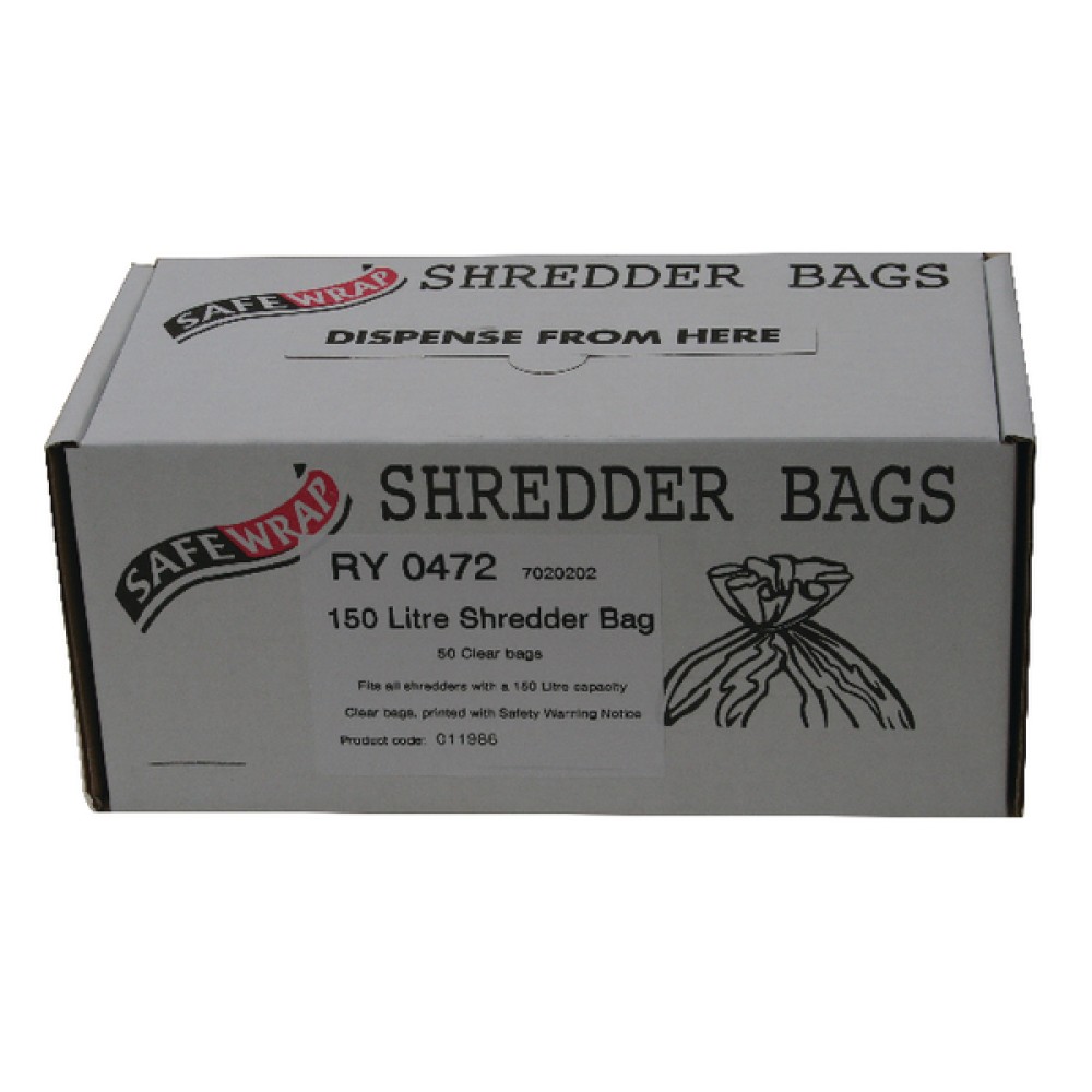 Safewrap Shredder Bag 150 Litre (50 Pack) RY0472