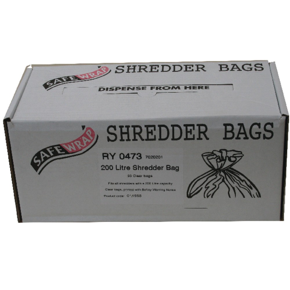 Safewrap Shredder Bag 200 Litre (50 Pack) RY0473