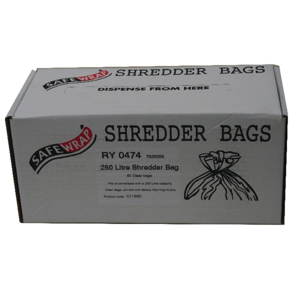 Safewrap Shredder Bag 250 Litre (50 Pack) RY0474