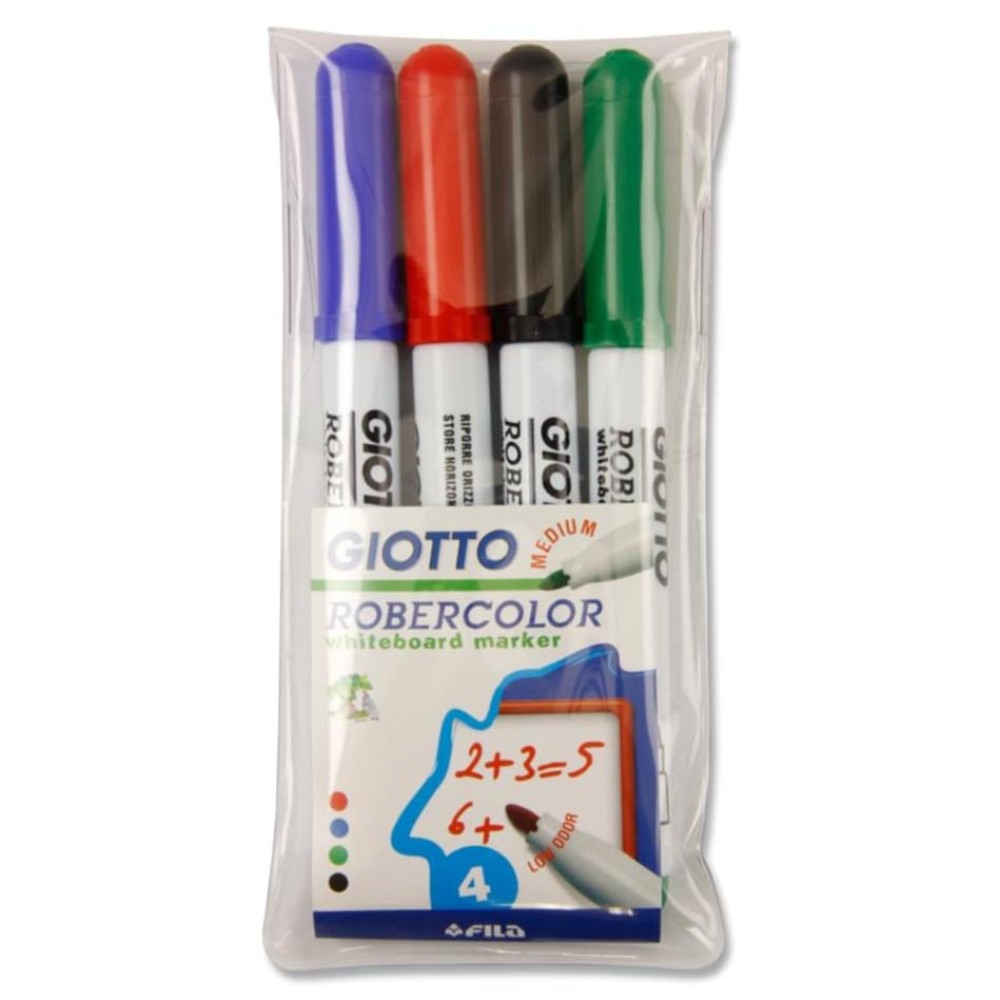 Giotto Robercolor Pkt.4 Bullet Point Whiteboard Markers