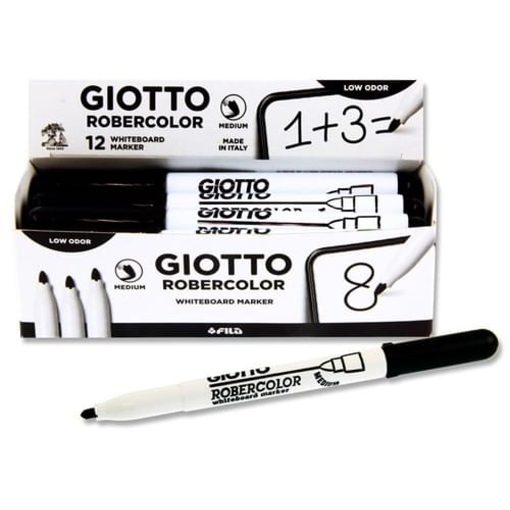 Giotto Robercolor Bullet Point Whiteboard Marker- Black