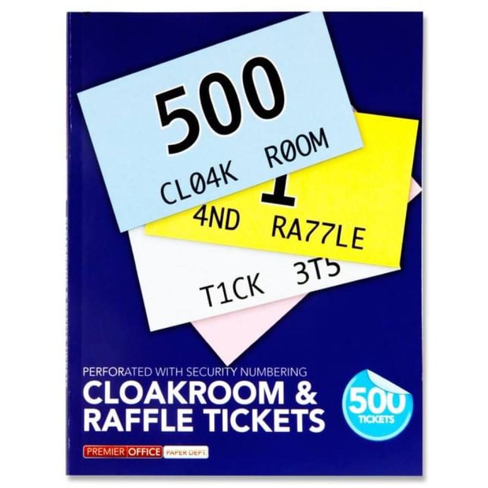 Premier Office Book 1-500 Cloakroom & Raffle Tickets