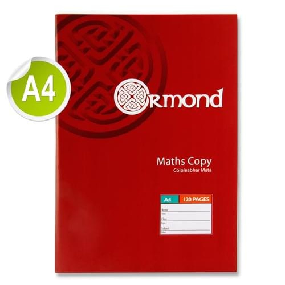 Ormond A4 120pg Maths Copy Book