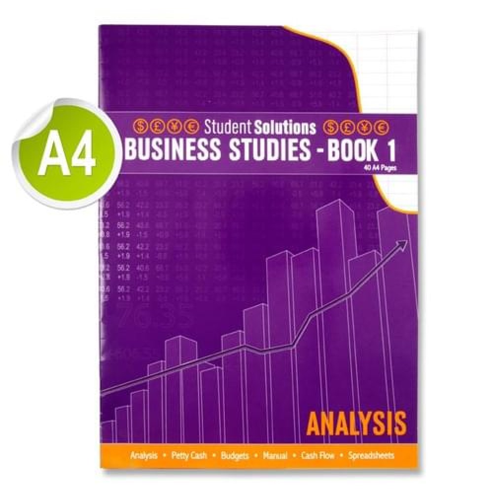 STUDENT SOLUTIONS A4 40pg BUSINESS STUDIES - BOOK 1