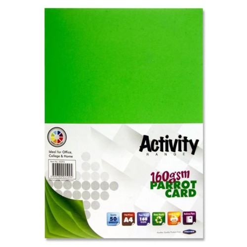 PREMIER ACTIVITY A4 160gsm CARD 50 SHEETS - PARROT