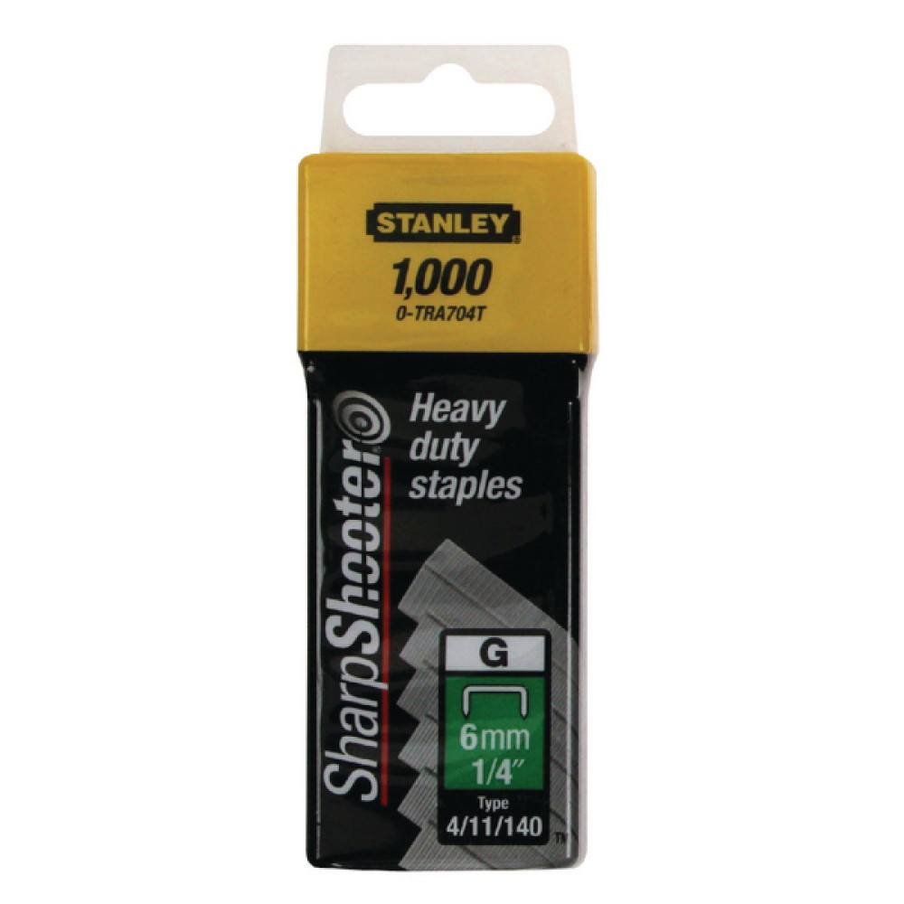 Stanley SharpShooter Heavy Duty 8mm 5/16in Type G Staples (1000 Pack) 1-TRA705T