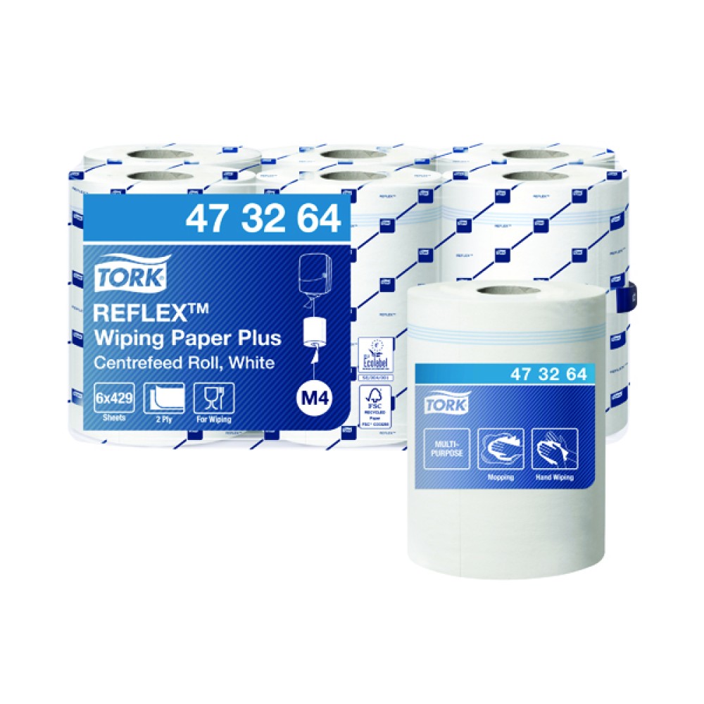 Tork Reflex M4 Centrefeed Roll 2-Ply 150m White (6 Pack) 473264