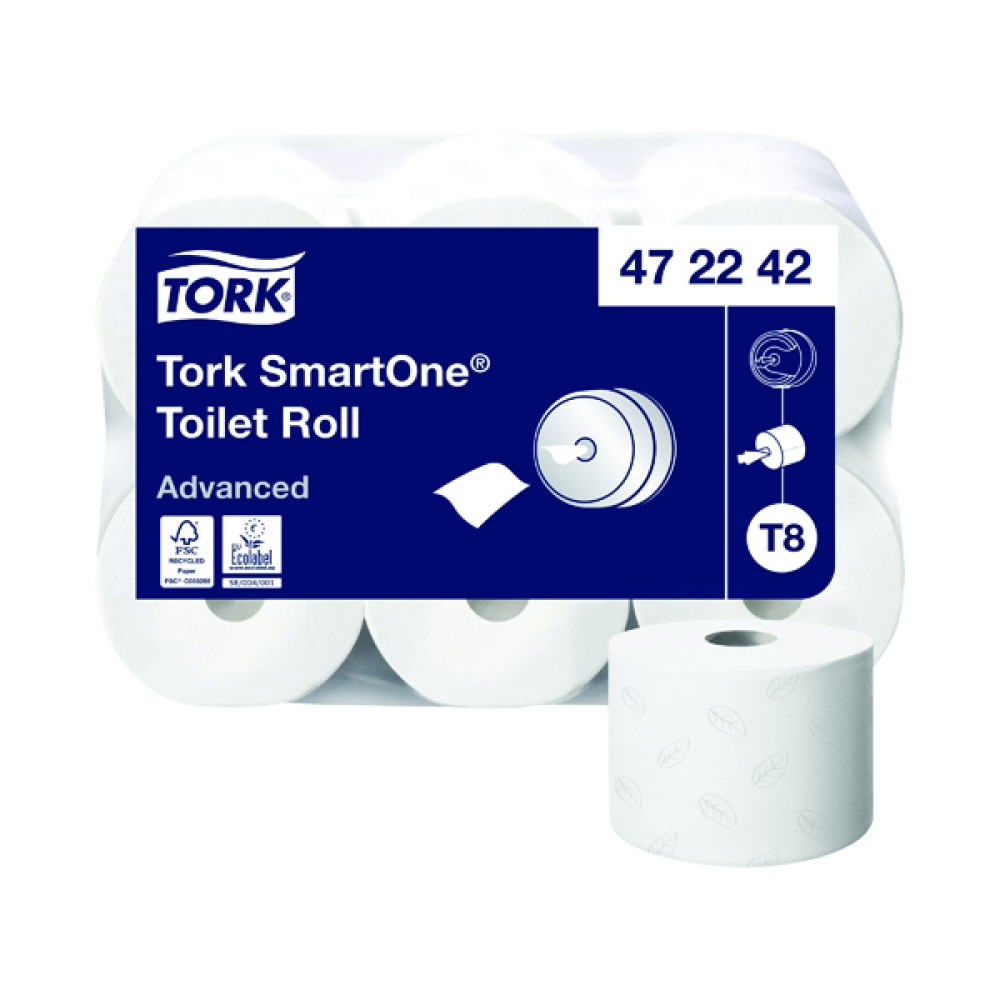 Tork T8 SmartOne Toilet Roll 2-Ply 1150 Sheets (6 Pack) 472242