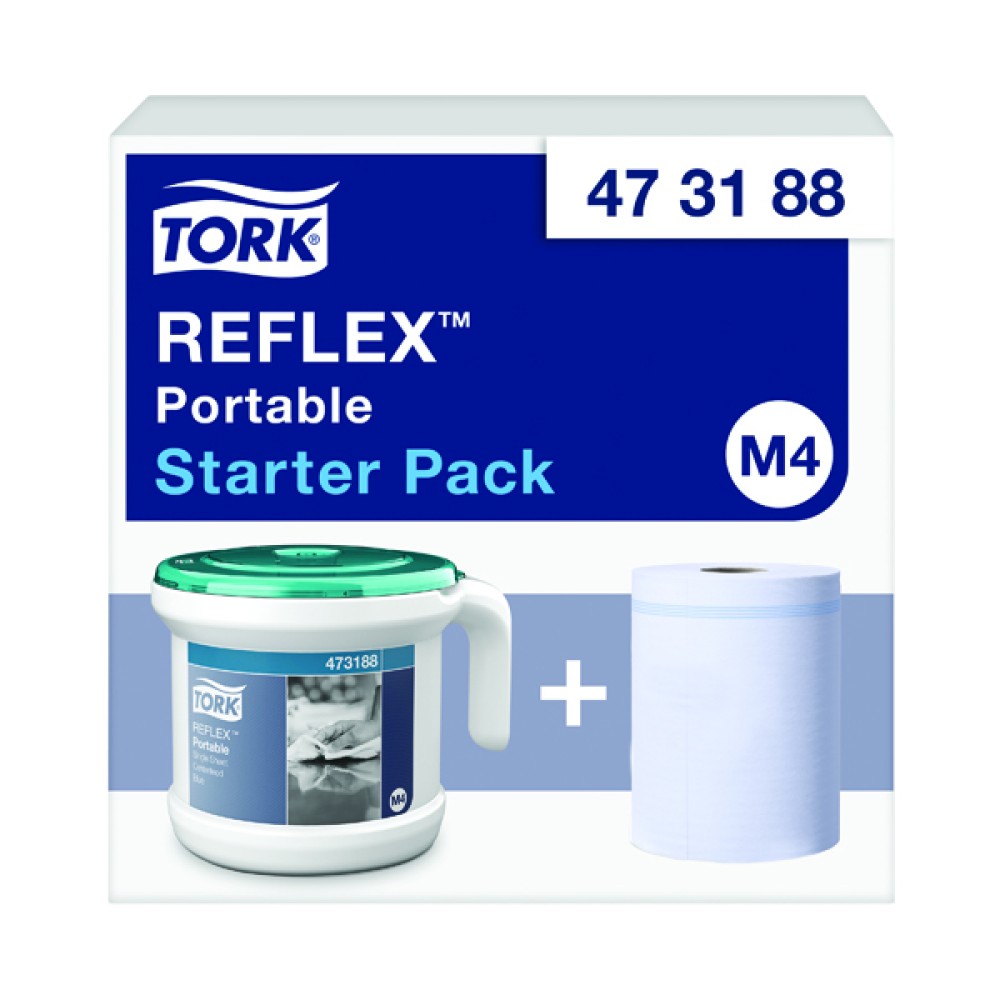 Tork Reflex Portable Dispenser and Roll Starter Pack 473188