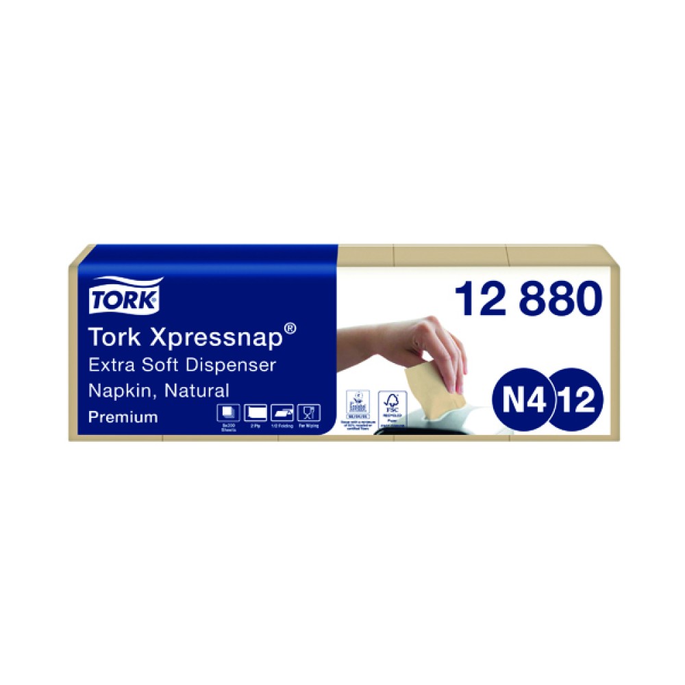 Tork Xpressnap Extra Soft Napkins Natural (1000 Pack) 12880
