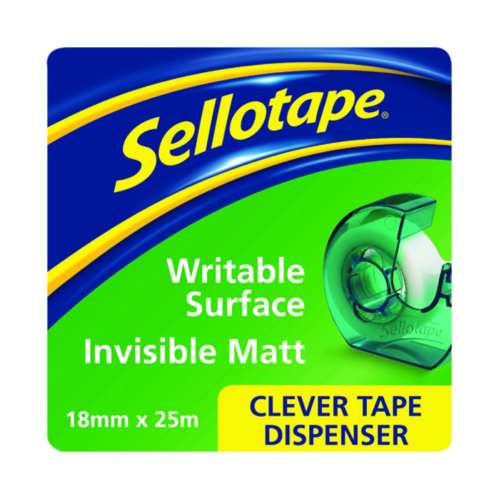 Sellotape Clever Invisible Tape and Dispenser 18mmx25m (7 Pack) 1766004