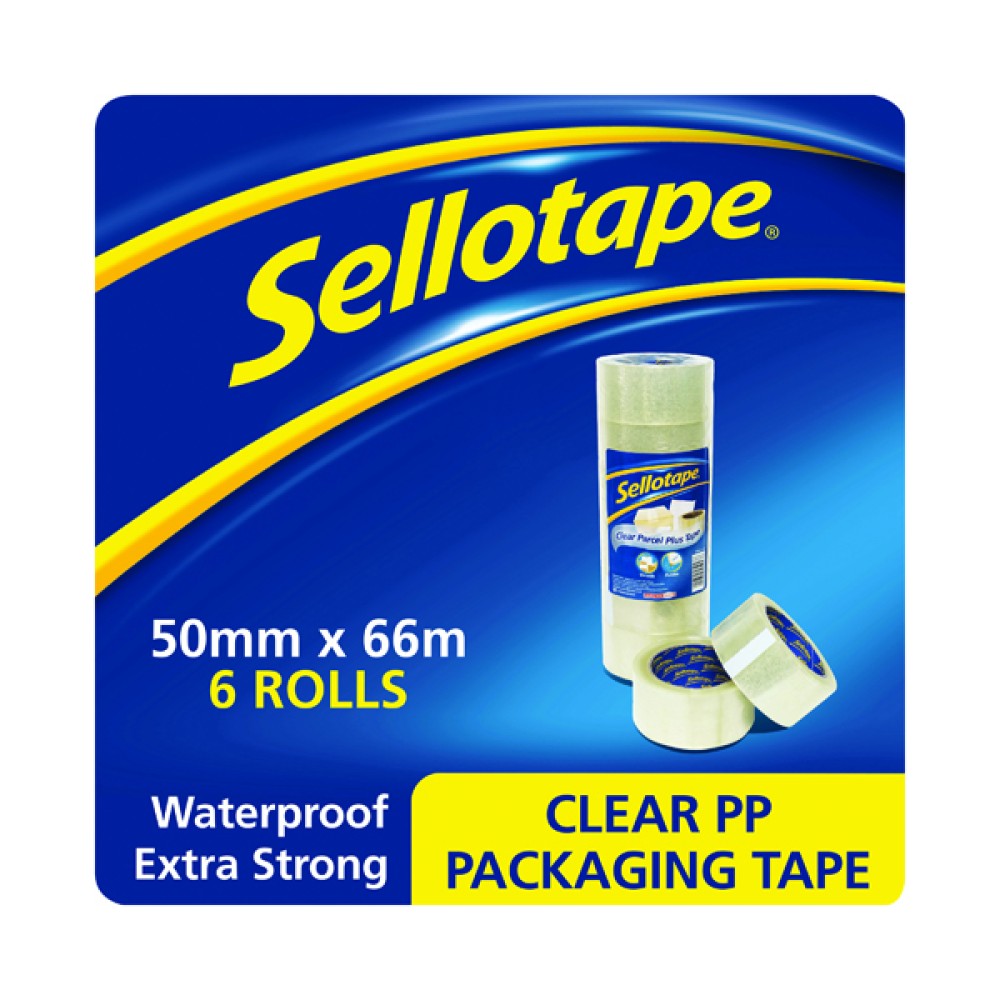 Sellotape Polypropylene Packaging Tape 50mmx66m Clear (6 Pack) 1445171