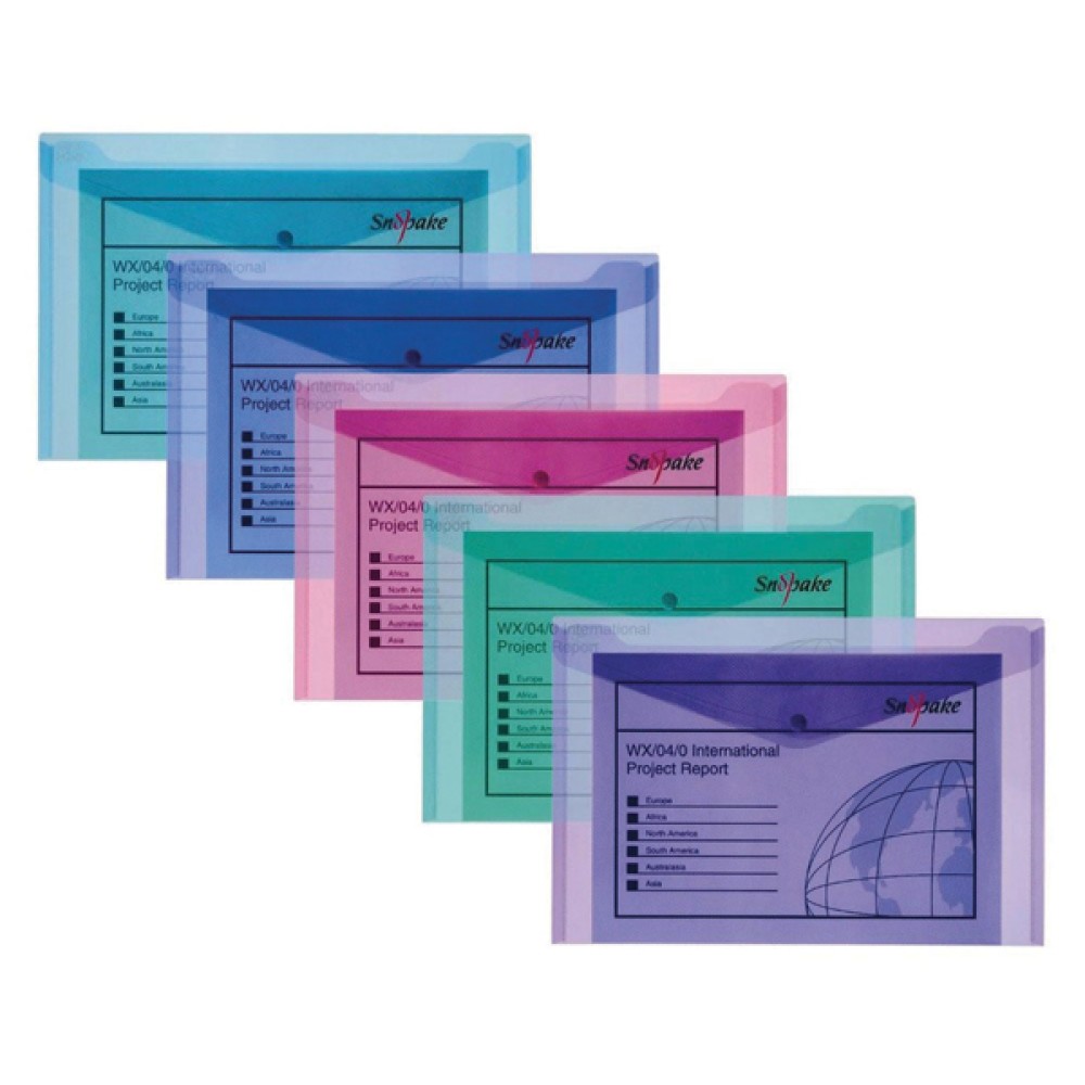 Snopake Polyfile Electra A5 Assorted (5 Pack) 11355