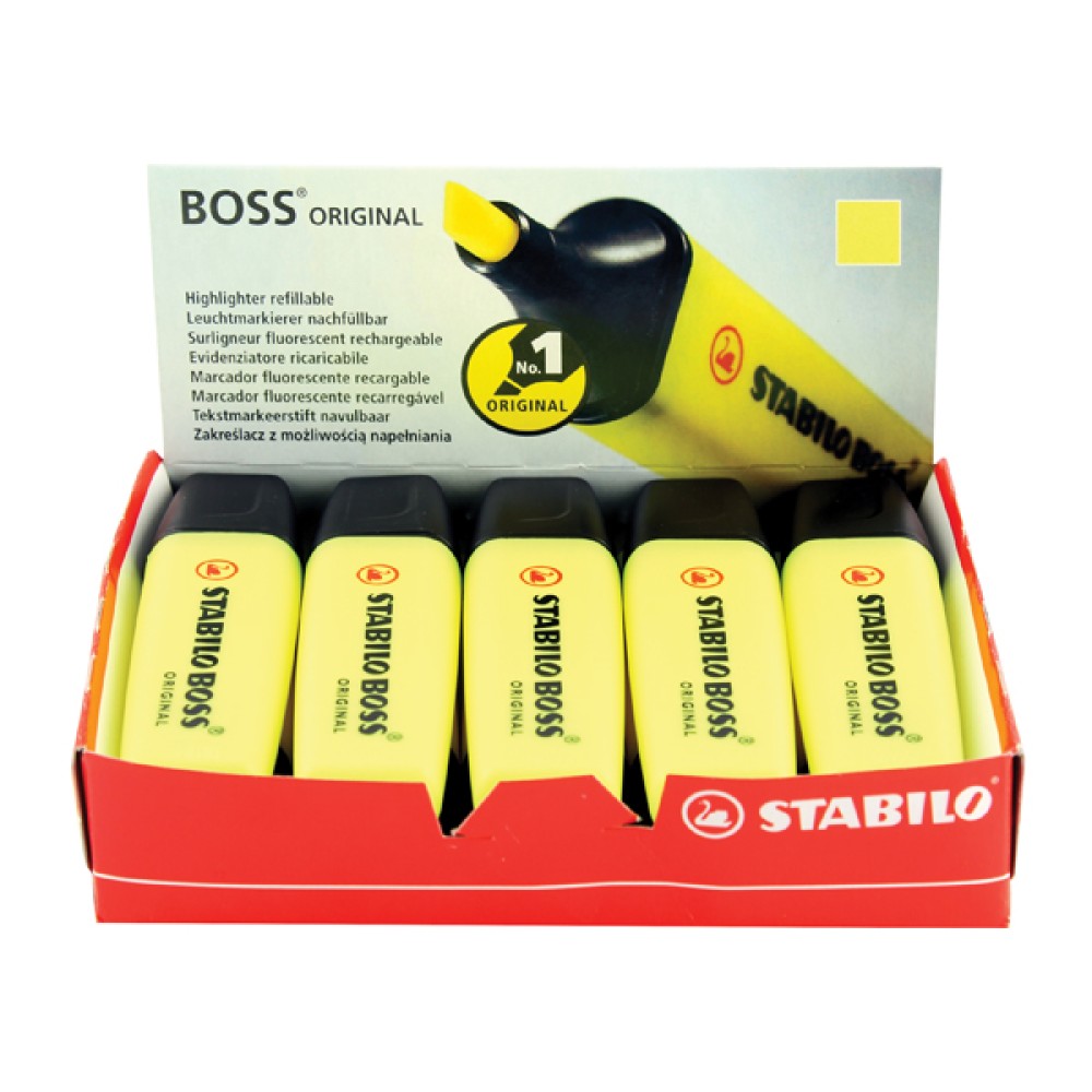 Stabilo Boss Original Highlighter Yellow (10 Pack) 70/24/10