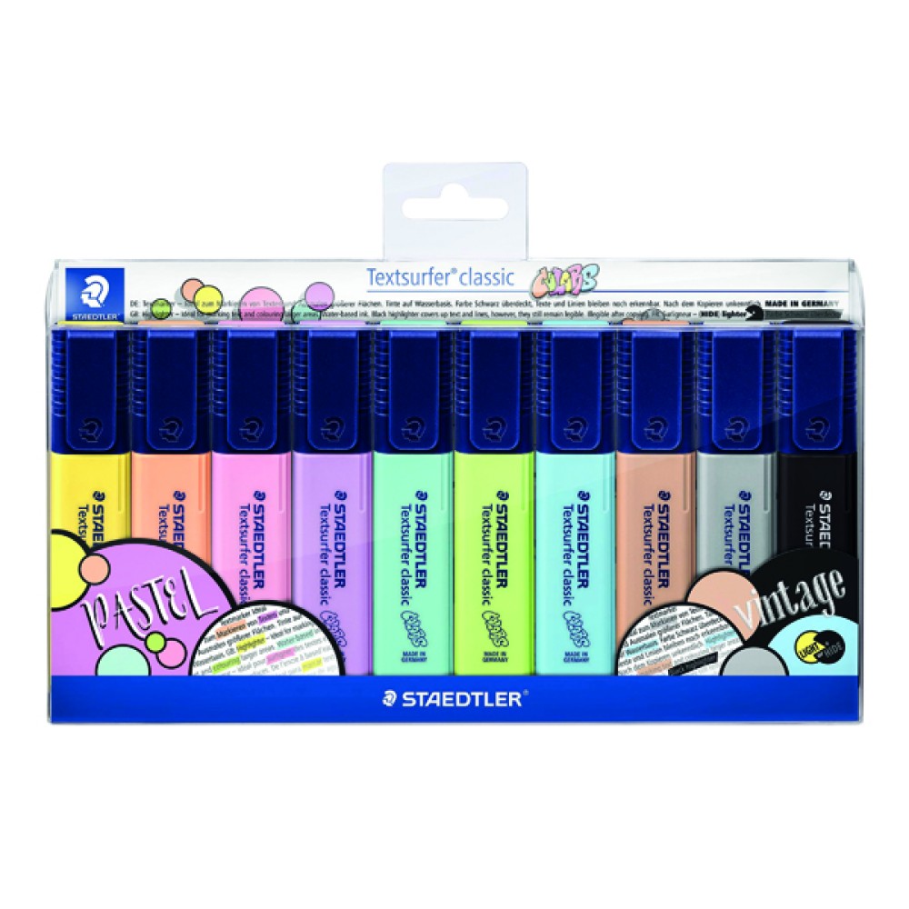 Staedtler Textsurfer Classic Highlighters Assorted (10 Pack) 364 CW10
