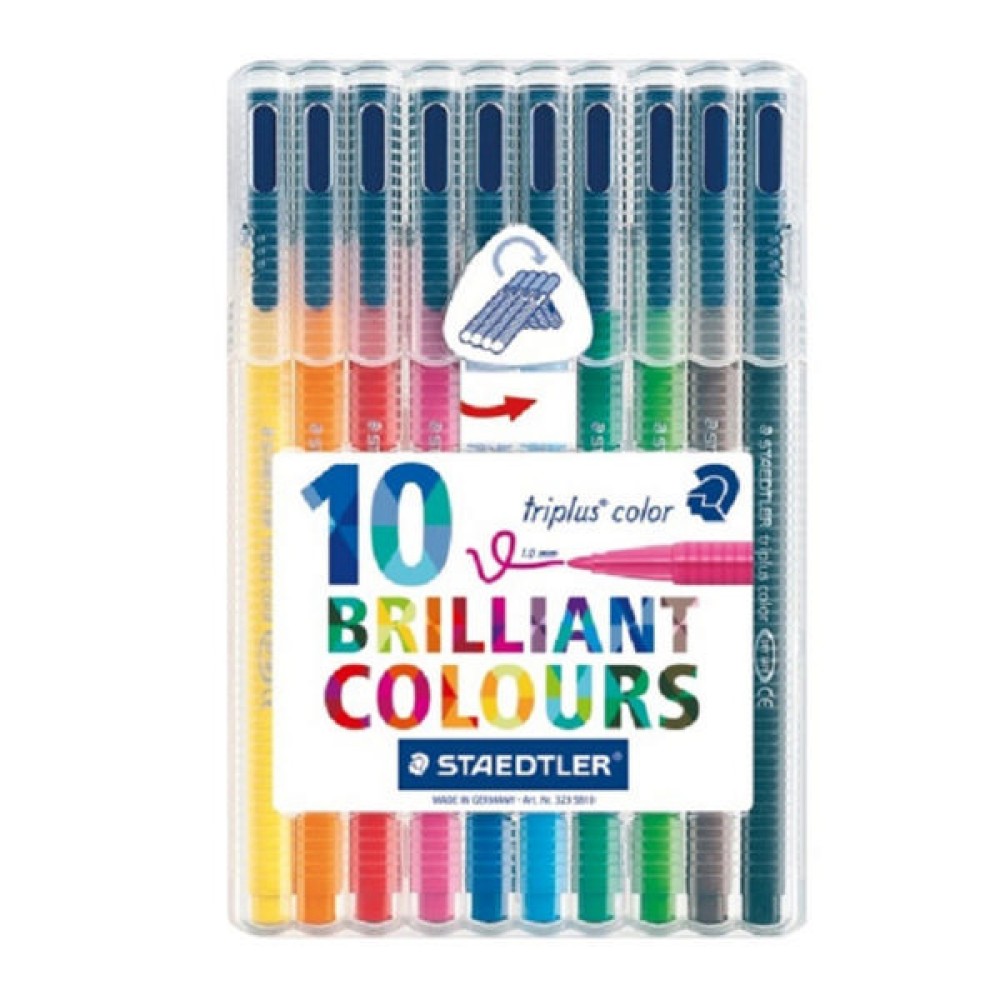 Staedtler Triplus Color Fibre Tip Pen Assorted (10 Pack) 323SB10