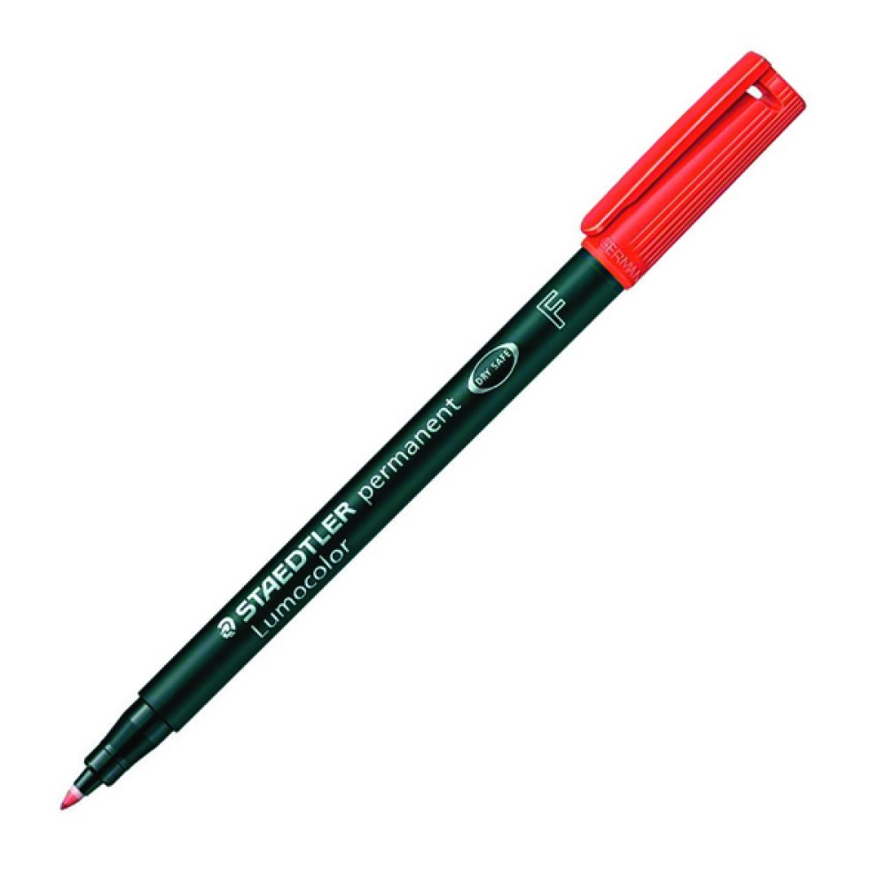 Staedtler Lumocolour Universal Pen Permanent Fine Red (10 Pack) 318-2