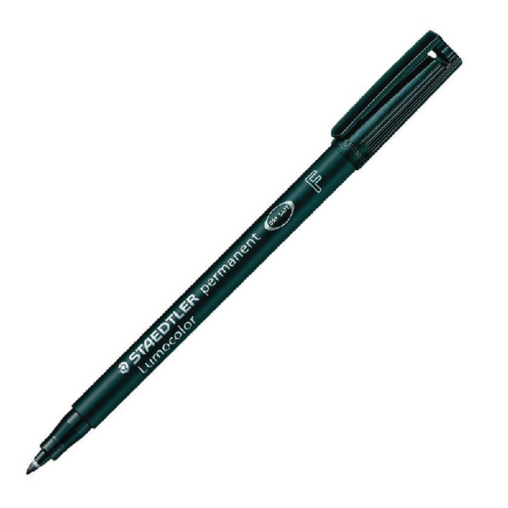 Staedtler Lumocolour Universal Pen Permanent Fine Black (10 Pack) 318-9