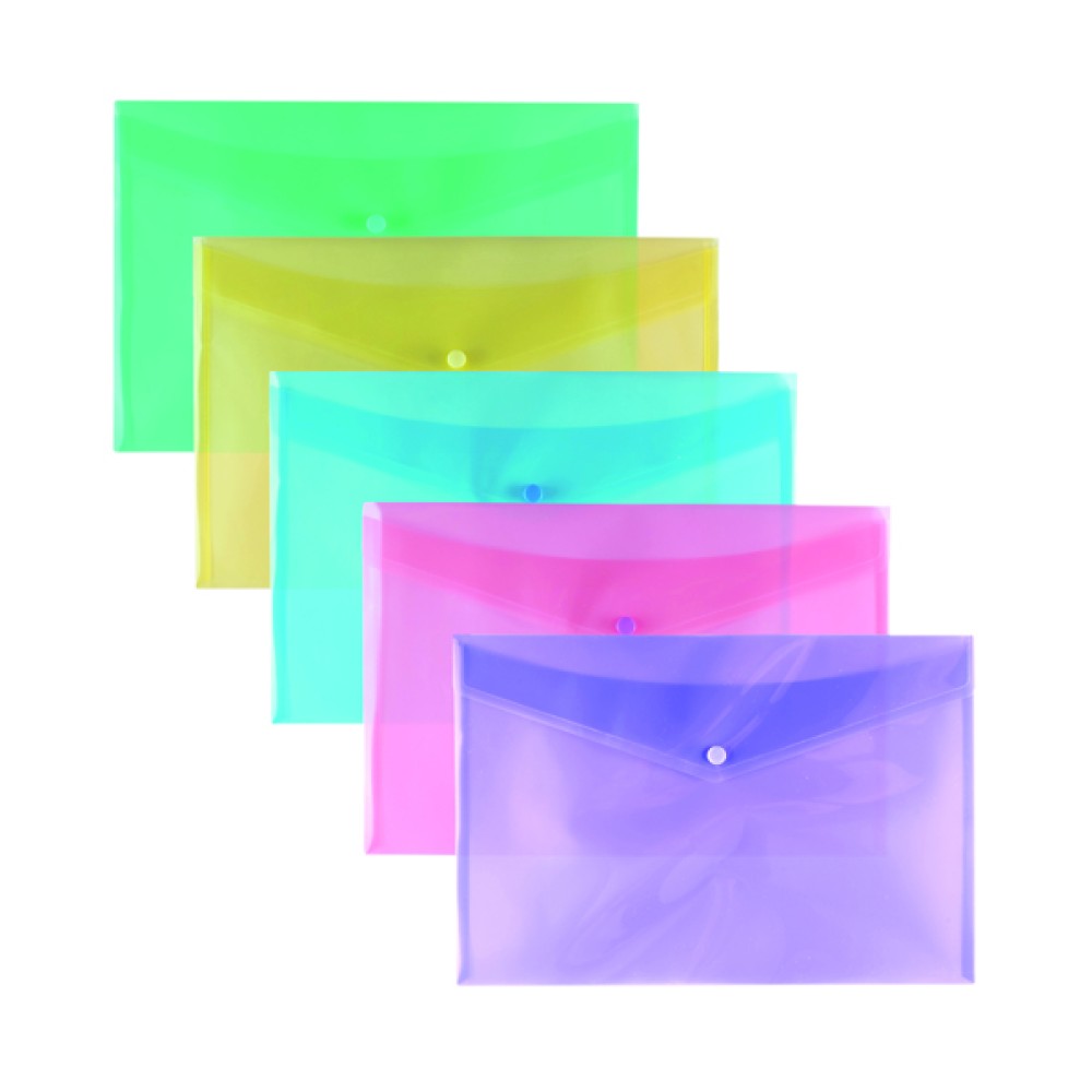 Stud Wallet Pastel Assorted A4 (25 Pack) 302208