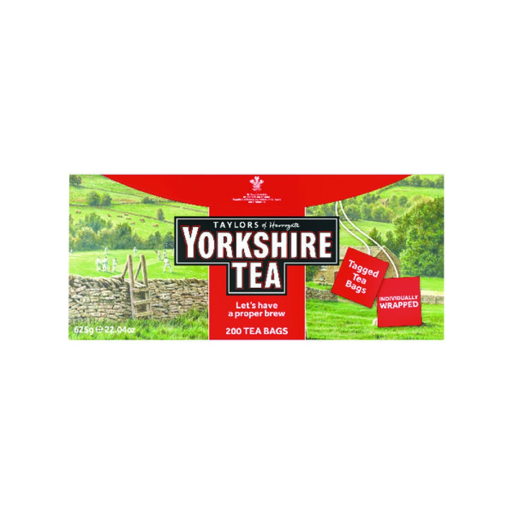 Yorkshire Tea Tagged and Enveloped (200 Pack) 1341